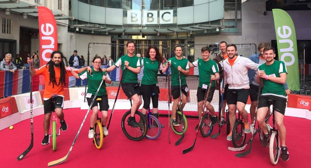 Unicycle Hockey - The One Show - BBC